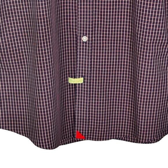 UNTUCKit Graach WF Slim Fit Blue Red Plaid Long Sleeve Men's Button Shirt Sz L - Picture 5 of 10